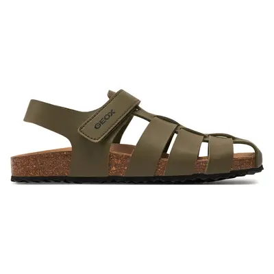 Sandály Geox J Ghita Boy J458LA 000BC C3009 D Khaki