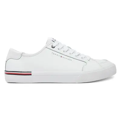 Tenisky Tommy Hilfiger Core Corporate Vulc Leather FM0FM05399 Bílá