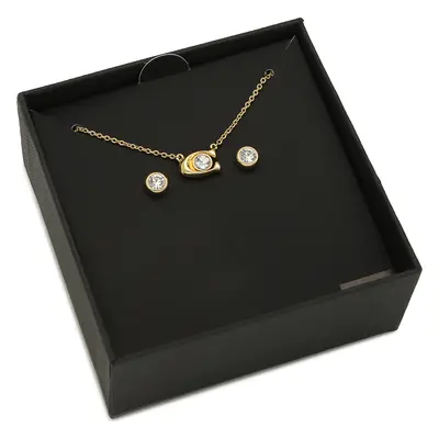 Set náušnice a náhrdelník Coach Signature Necklace & Earring Set 37412845GLD110 Zlatá