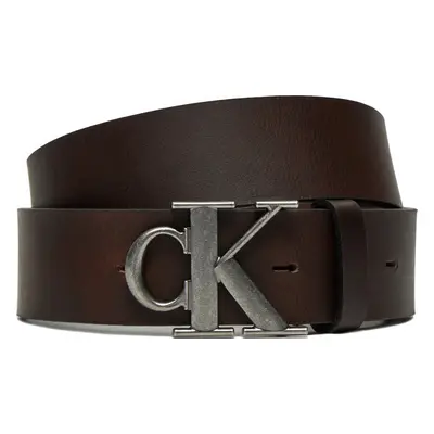 Pánský pásek Calvin Klein Jeans Round Mono Plaque Lthr Belt 40Mm K50K512067 Hnědá