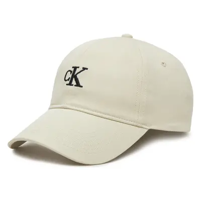 Kšiltovka Calvin Klein Jeans Embroidered Monogram Cap LV04K5024G Bílá