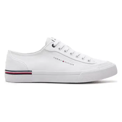 Tenisky Tommy Hilfiger Corporate Vulc Canvas FM0FM04954 Bílá