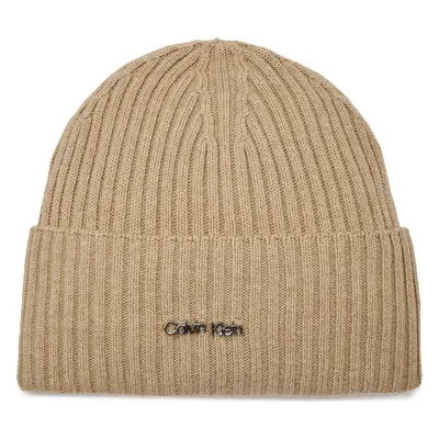 Čepice Calvin Klein Ck Must Logo Beanie K60K611401 Šedá