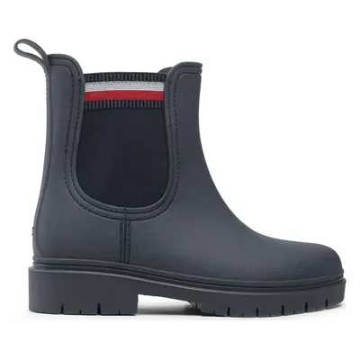 Holínky Tommy Hilfiger Rain Boot Ankle Elastic FW0FW06774 Tmavomodrá