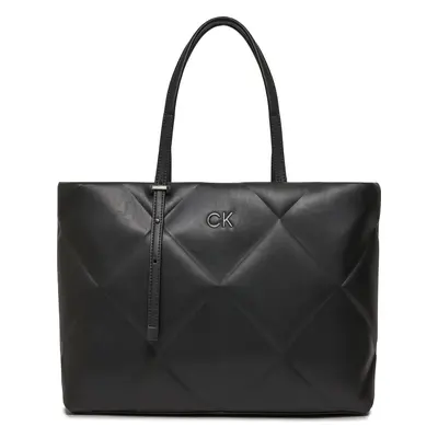 Kabelka Calvin Klein Re-Lock Quilt Tote Lg K60K611339 Černá