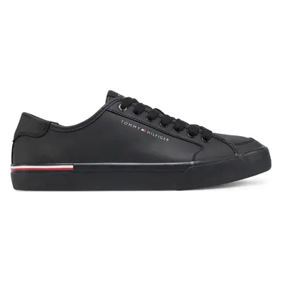 Sneakersy Tommy Hilfiger Core Corporate Vulc Leather FM0FM05399 Černá