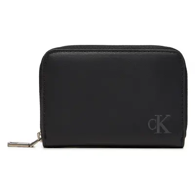 Malá dámská peněženka Calvin Klein Jeans Block Med Zip Around K60K612254 Černá