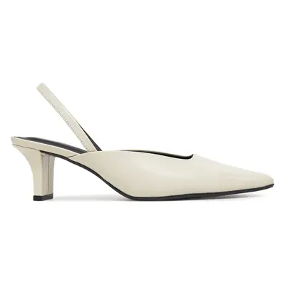 Sandály Calvin Klein Heel Mule Pump 50 - Lth HW0HW02551 Béžová