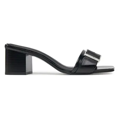 Nazouváky Calvin Klein Heel Mule 50 W/Buckle - Lth HW0HW02478 Černá