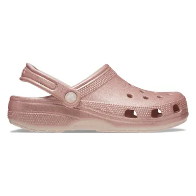 Nazouváky Crocs Classic Glitter Clog Quartz 205942 Růžové zlacení