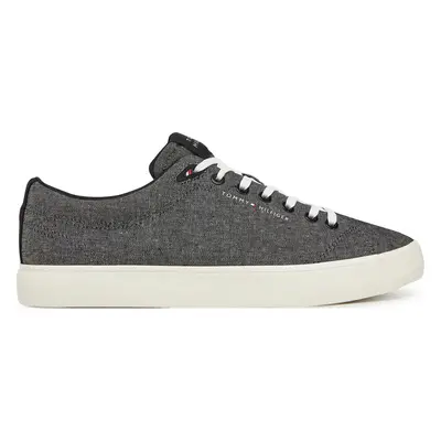 Tenisky Tommy Hilfiger Th Hi Vulc Low Core Chambray FM0FM05389 Šedá