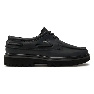 Polobotky Calvin Klein Jeans Hybrid Boat Shoe Slipon Lh Btw YM0YM00937 Černá