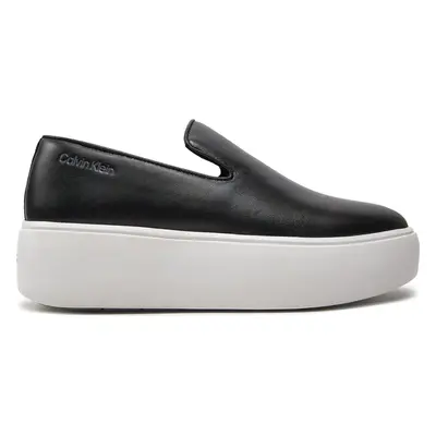 Tenisky Calvin Klein FLATFORM CUPSOLE SLIP ON LTH HW0HW01893 Černá