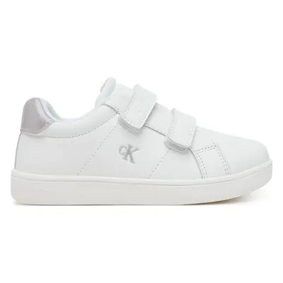 Sneakersy Calvin Klein Jeans Low Cut Velcro Sneaker V1A9-82007-1355 S Bílá