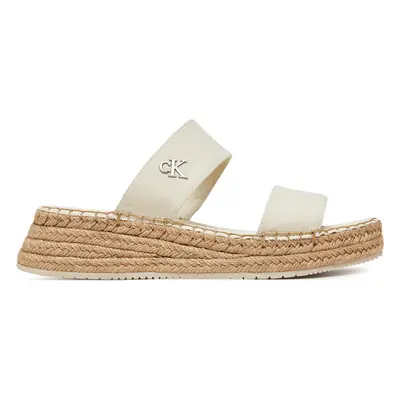 Espadrilky Calvin Klein Jeans Sporty Rope Mg Lth Webbing YW0YW01704 Béžová