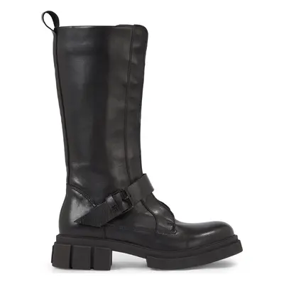 Kozačky Tommy Hilfiger Cool Monochromatic Bikerboot FW0FW07338 Černá