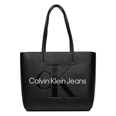 Kabelka Calvin Klein Jeans Sculpted Shopper29 Mono K60K610276 Černá