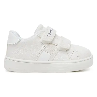 Sneakersy Tommy Hilfiger Flag Low Cut Velcro Sneaker T1A9-33726-0375 M Bílá