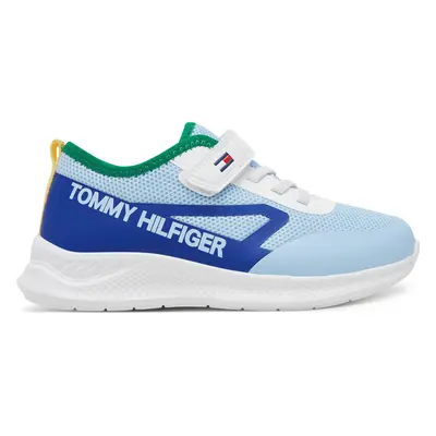 Sneakersy Tommy Hilfiger Low Cut Lace-Up/Velcro Sneaker T1B9-33868-1756 S Světle modrá