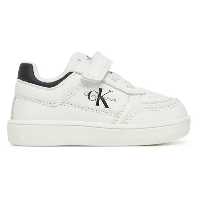 Sneakersy Calvin Klein Jeans Low Cut Lace-Up/ Velcro Sneaker V1X9-82077-1355 M Bílá