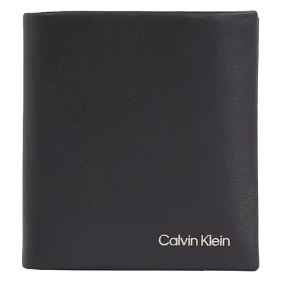 Pánská peněženka Calvin Klein Ck Concise Trifold 6Cc W/Coin K50K510593 Černá