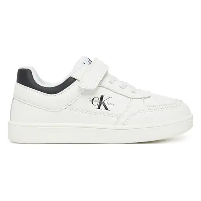 Sneakersy Calvin Klein Jeans Low Cut Lace-Up/ Velcro Sneaker V1X9-82077-1355 S Bílá