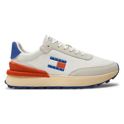 Sneakersy Tommy Jeans Tjm Tech Runner Material Mix EM0EM01300 Bílá