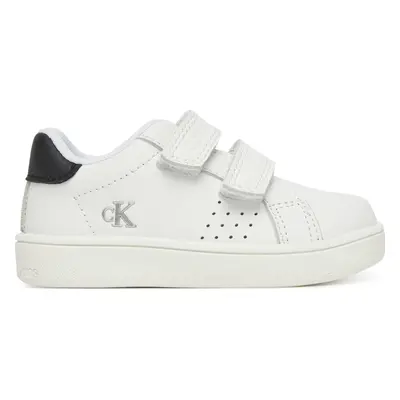 Sneakersy Calvin Klein Jeans Low Cut Velcro Sneaker V1X9-82074-1355 M Bílá