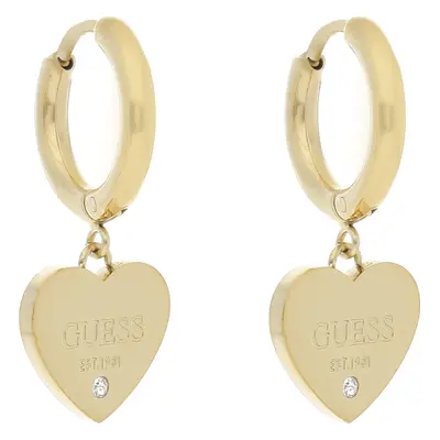 Naušnice Guess Huggie Me JUBE03 145JW Žluté zlacení