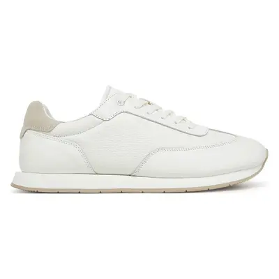 Sneakersy Calvin Klein Low Top Lace Up Tmbl Lth HM0HM01804 Bílá