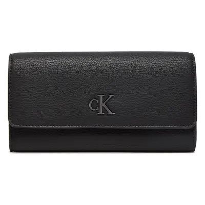 Velká dámská peněženka Calvin Klein Jeans Minimal Monogram Long K60K612267 Černá