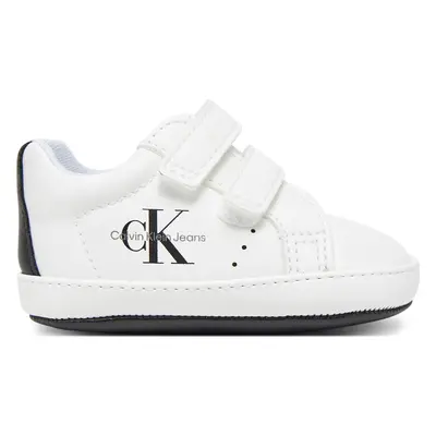 Sneakersy Calvin Klein Jeans Low Cut Velcro V0B9-82070-1582 Bílá