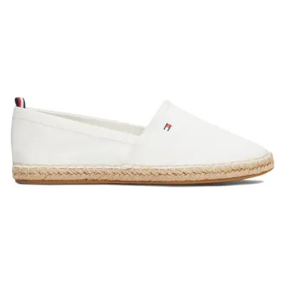 Espadrilky Tommy Hilfiger Basic Tommy Flat Espadrille FW0FW06497 Écru