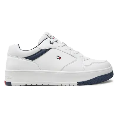 Sneakersy Tommy Hilfiger Low Cut Lace-Up Sneaker T3X9-33638-1351 Bílá