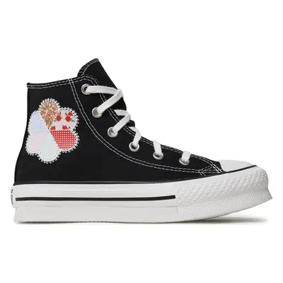 Plátěnky Converse Chuck Taylor All Star Eva Lift Hi A05166C Černá