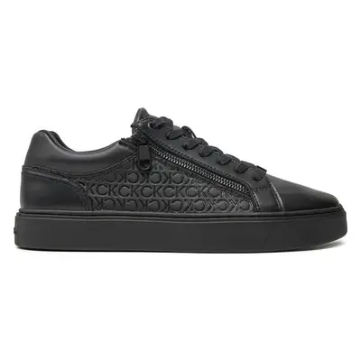 Sneakersy Calvin Klein Low Top Lace Up W/ Zip Mono HM0HM01496 Černá