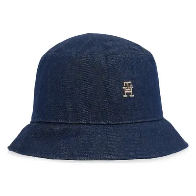 Klobouk Tommy Hilfiger Elevated Chic Denim Bucket Hat AW0AW17133 Tmavomodrá