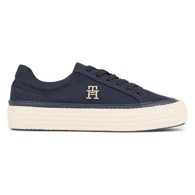 Tenisky Tommy Hilfiger Vulc Sneaker Linnen FW0FW07673 Tmavomodrá