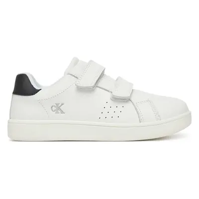 Sneakersy Calvin Klein Jeans Low Cut Velcro Sneaker V1X9-82074-1355 S Bílá