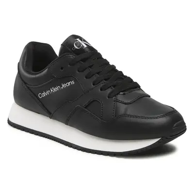 Sneakersy Calvin Klein Jeans Retro Runner Low Lth-Tpu Wn YW0YW00787 Černá