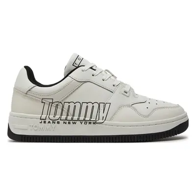 Sneakersy Tommy Jeans Tjm Basket Logo EM0EM01257 Bílá