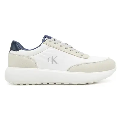 Sneakersy Calvin Klein Jeans Athleisure Runner Laceup Mix YM0YM01195 Bílá