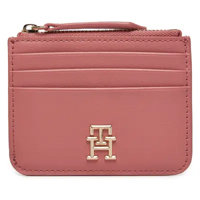 Pouzdro na kreditní karty Tommy Hilfiger Th Refined Cc Holder AW0AW16016 Růžová