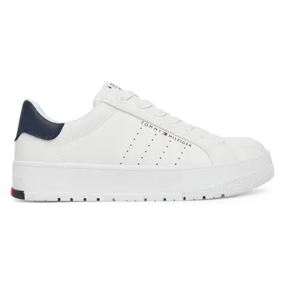 Sneakersy Tommy Hilfiger Low Cut Lace-Up Sneaker T3X9-33856-1355 S Bílá