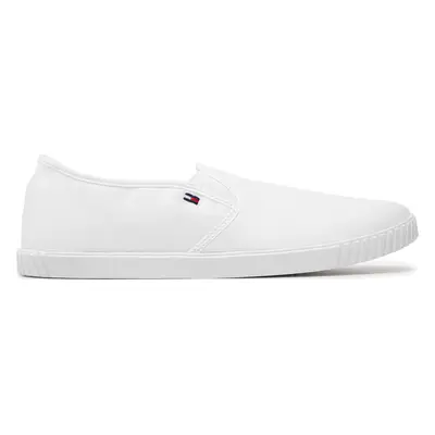 Tenisky Tommy Hilfiger Canvas Slip-On Sneaker FW0FW07806 Bílá