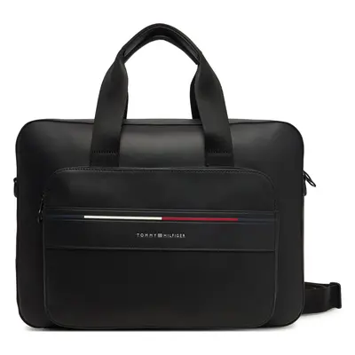 Brašna na notebook Tommy Hilfiger Th Foundation Computer Bag AM0AM13198 Černá