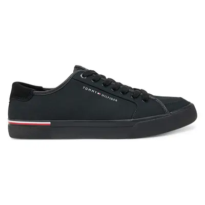 Tenisky Tommy Hilfiger Core Corporate Vulc Canvas FM0FM05398 Černá