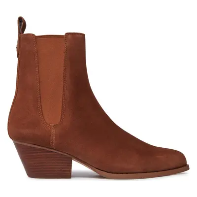 Kotníková obuv s elastickým prvkem MICHAEL Michael Kors Kinlee Bootie 40F3KNME5S Hnědá