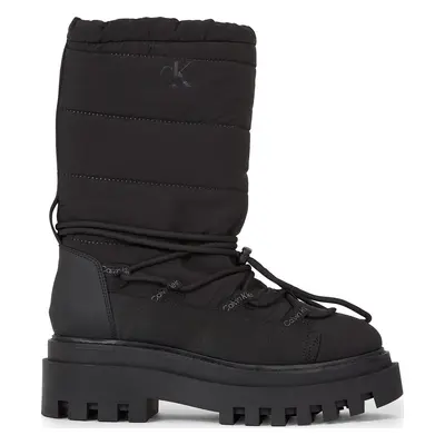 Sněhule Calvin Klein Jeans Flatform Snow Boot Nylon Wn YW0YW01146 Černá