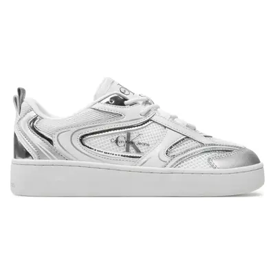 Sneakersy Calvin Klein Jeans Basket Cupsole Low Mix Ml Mr YW0YW01386 Bílá